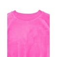 thumbnail image 2 of Athletic Works Girls Plush Velour Sweatshirt, Sizes 4-18, 2 of 3