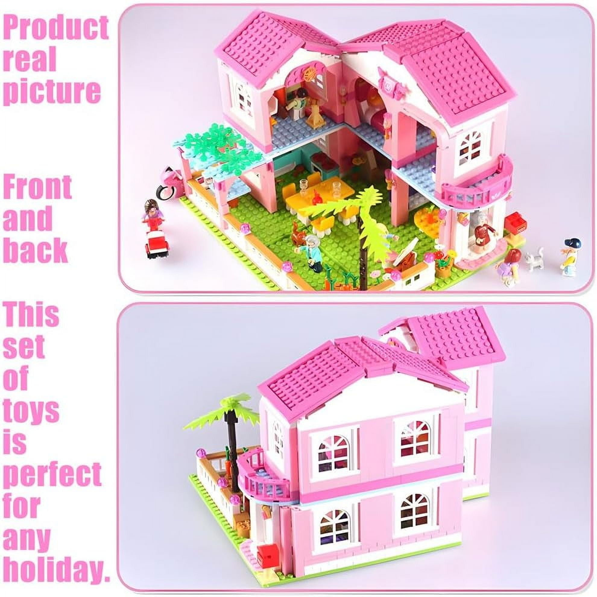 Syrinx Pink Girls Summer Villa Friends Building Blocks Dream House