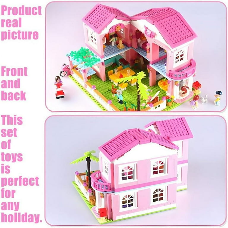 Syrinx Pink Girls Summer Villa Friends Building Blocks Dream House