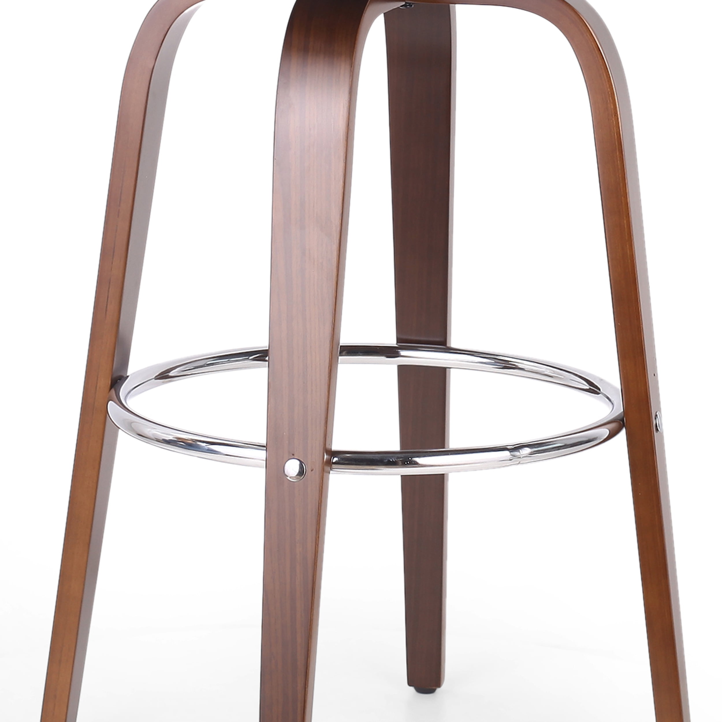 Christopher Knight Home Cordele Dark Brown and Walnut Upholstered Swivel Barstool
