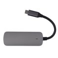 thumbnail image 3 of USB C Hub 4 en 1 Carcasa de metal gris 4K HD PD Carga rápida Divisor USB C ampliamente compatible para computadora portátil Teléfono de escritorio Gris, 3 of 10