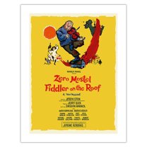 Fiddler on the Roof - Starring Zero Mostel - Musical by Harold Prince - Vintage Theater Poster by Tom Morrow c.1964 - Bamboo Fine Art 290gsm Paper (Unframed) 17x22in