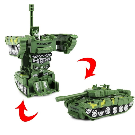 VWRXBZ Transforming Tank Toy Car with One-Button Crash Deformation Transforms into Helicopter Sturdy Plastic 6.5x5.7 Inch No Batteries Required Perfect Gift for Boys and Girls Ages 3