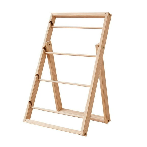 Wooden Ribbon Organizer Storage Rack Craft Holder Large Capacity Wood Material for Craft Room Use