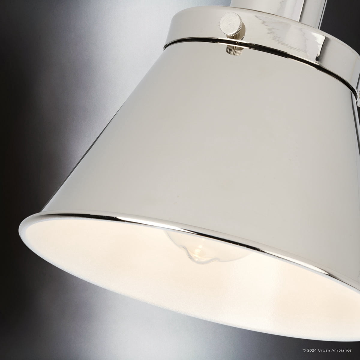 Luxury Modern Farmhouse Ceiling Light, Brushed Nickel, UHP4664