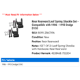 thumbnail image 2 of Rear Rearward Leaf Spring Shackle Set - Compatible with 1986 - 1993 Dodge D150 1987 1988 1989 1990 1991 1992, 2 of 2