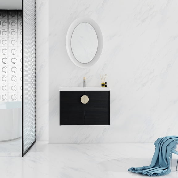 24 Inch Vanity with Two Doors | Small Bathroom Function | Beautiful Surface Finish