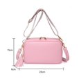 thumbnail image 3 of Fashion Satchels Bag Solid Color Sling Shoulder Purse Square for Shopping Travel, 3 of 6