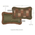thumbnail image 2 of VHC Brands Crosswoods Patchwork Cotton Primitive Bedding Hand Quilted King Sham, Dark Olive Green, 2 of 5