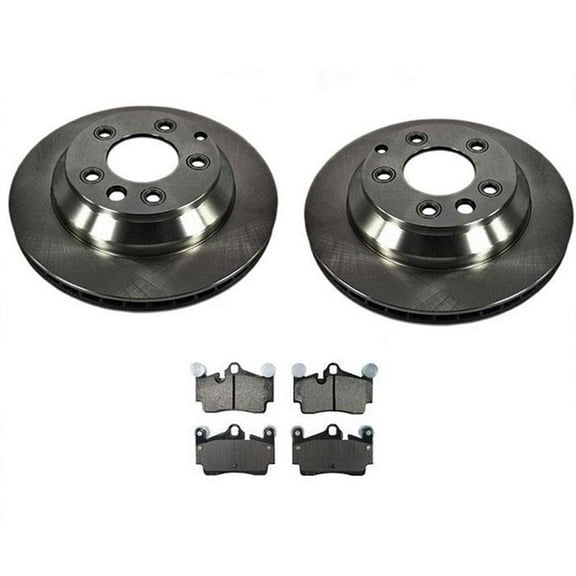 Coated Disc Brake Fits For 07-15 Audi Q7 Rear Disc Brake Rotors W Ceramic Pads