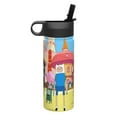 thumbnail image 2 of Adventure Time Jake The Dog 18oz Insulated Water Bottle With Handle, Stainless Steel Water Bottles With Wide Mouth, Double Wall Vacuum Sports Water Bottle, 2 of 8