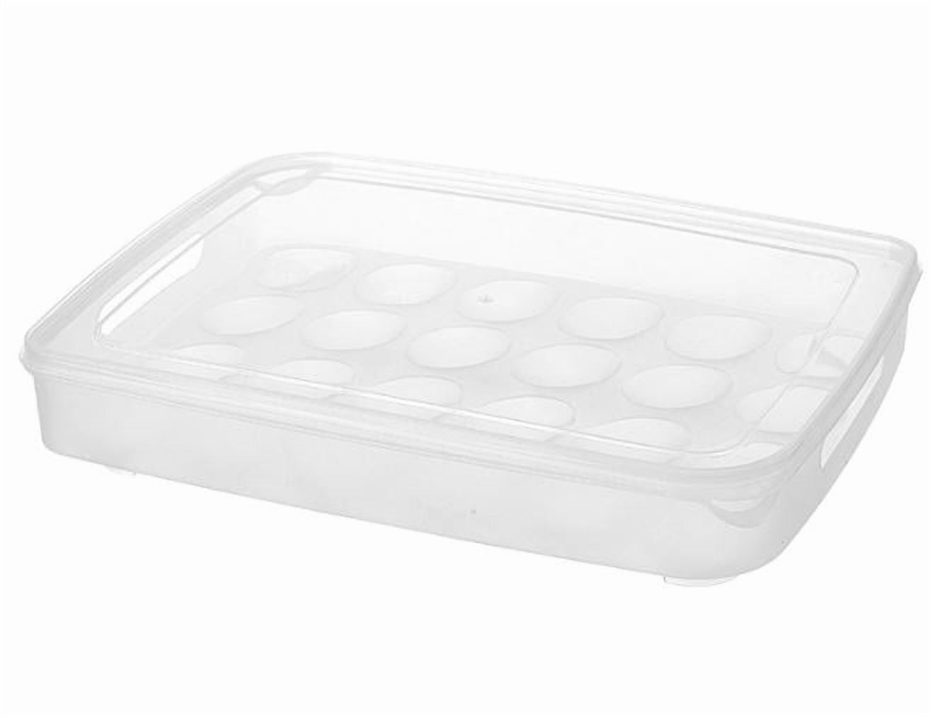 UYUH Deviled Egg Containers with Lid, Stackable Plastic Egg Holder for 24 Eggs, Clear Egg Storage for Fridge to Keep Fresh, for Easter and Thanksgiving Parties