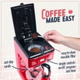 thumbnail image 4 of Nostalgia Retro Coffee Maker, 12-Cup Programmable Vintage Coffee Machine with Anti-Drip Carafe, Red, 4 of 7