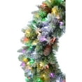 thumbnail image 3 of Fraser Hill Farm 48" Frosted Pine Wreath Door Hanging with Pinecones with Multi-Color LED Lightning, 3 of 7