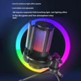 thumbnail image 4 of Micrófono para juegos con trípode, reducción de ruido, diseño de luz RGB, control de ganancia, micrófono USB universal Plug-Play, rosa, 4 of 5