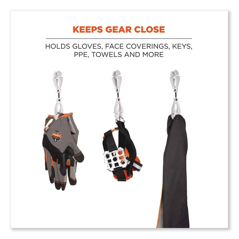 Squids 3420 Dual Clip Swivel Glove Clip Holder, 1 x 0.6 x 5.5, Acetal Copolymer, Granite, Ships in 1-3 Business Days Squids 3420 Dual Clip Swivel Glove Clip Holder, 1 x 0.6 x 5.5, Acetal Copolymer, Granite, Ships in 1-3 Business Days