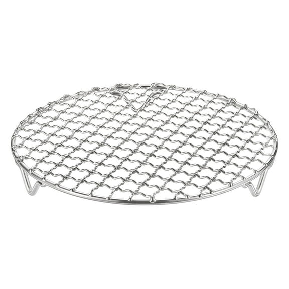 Uxcell Cooling Rack, 7.5" Round Stainless Steel Baking Rack with 20mm Legs for BBQ/Cooking/Roasting/Grilling/Steaming/Drying, Wire Cooling Rack for Baking [Silver]