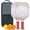 Brick-red, variant on Pickleball Paddles Set Of 2, Fiberglass Surface, Spring Flowers Floral Print, 4 Balls & Bag