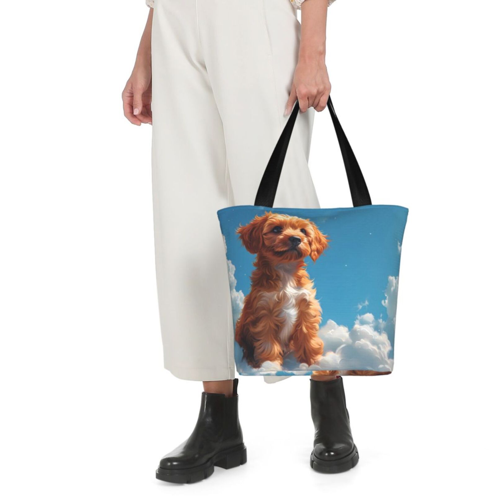Lukts Blue Sky Cloud Puppy Tote Bag,Shoulder Bag Women's