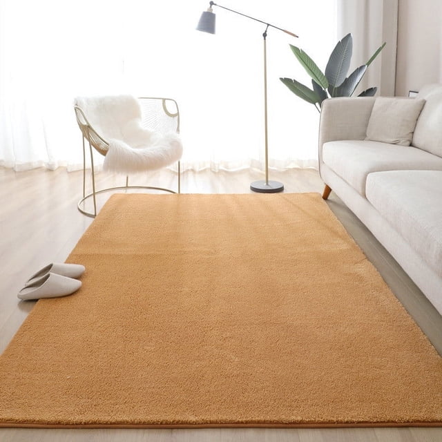 Dvkptbk Rugs for Living Room European Solid Color Carpet Living Room Coffee Table Mat Bedroom Fully Covered Bedside Carpet Thickened Washable Household Carpet Mat