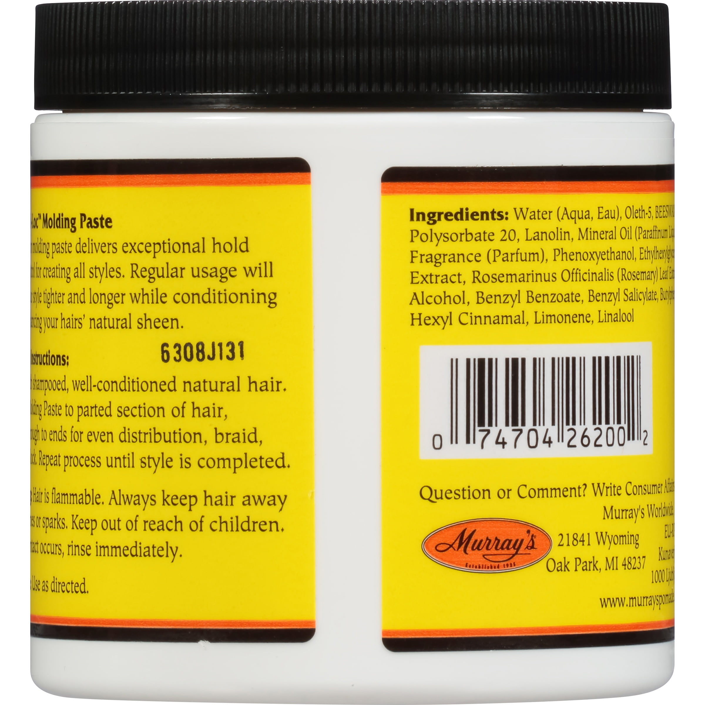Murray's Beeswax Natural-Loc Molding Paste - 6 oz (171 g)