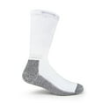 thumbnail image 3 of Fruit of the Loom Work Gear Crew Socks for Men, White, Sizes 6-12 (6-pack), 3 of 14
