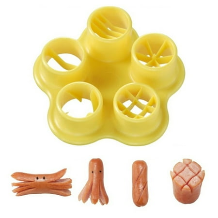 

5 in 1 Sausage Hot Dog Cutter Set Ham Sausage Cutter Kitchen Cutting Mold DIY