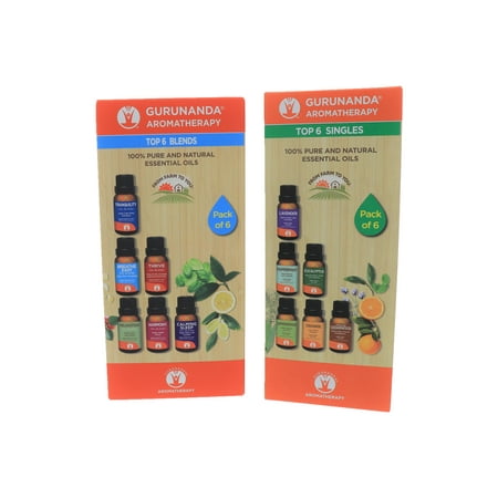 GuruNanda Aromatherapy Top 12 100% Pure & Natural Essential Oil Value Pack