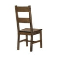 thumbnail image 4 of Rustic Classic Dining Chairs Set of 6 Solid Rubber Wood Dining Furniture Burnished Brown Finish, 4 of 6