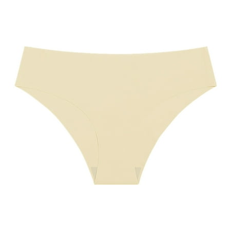 

DNDKILG Seamless Seamless Bikini Hipster Comfort Stretch Underwear Invisible Low Rise Panties for Women Beige XL