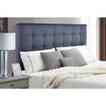 thumbnail image 2 of Mid-Century Modern Grid Tufted King or Cal King Headboard in Denim Blue Fabric, 2 of 8