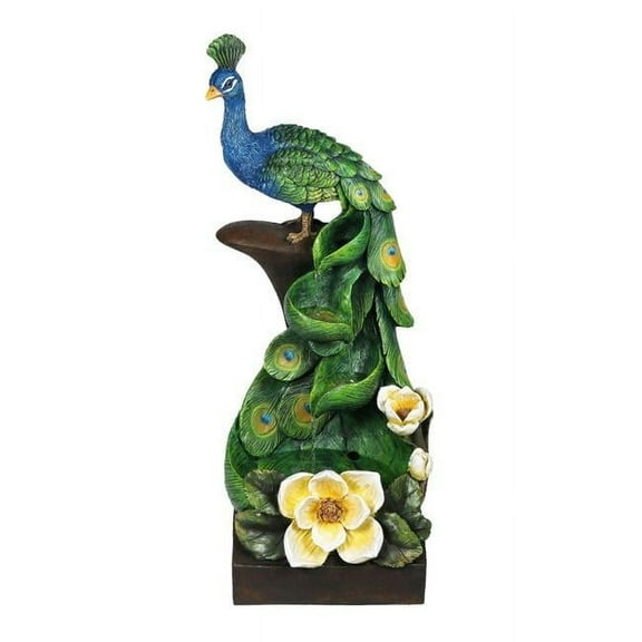Jeco 39" Peacock Fountain With LED Light