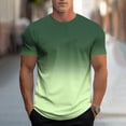 thumbnail image 2 of SAWOBUUN Men's Gradient Color T-Shirt Short Sleeve Crew Neck Athletic Tee Slim Fit Breathable Running Top, 2 of 5