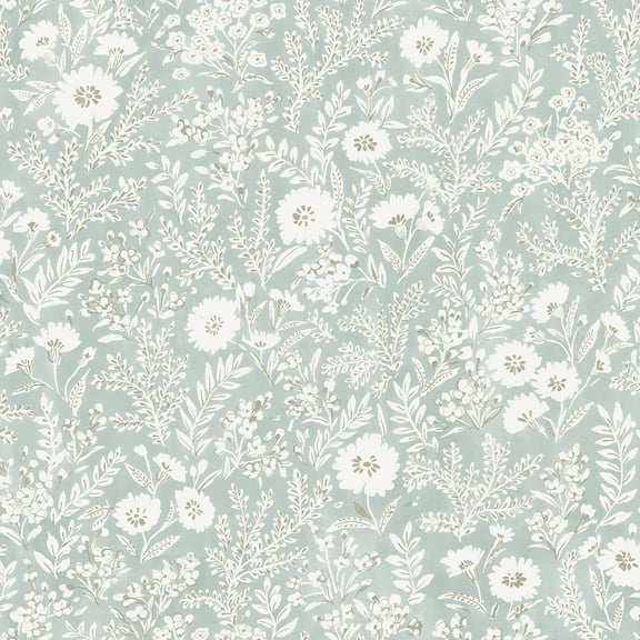 Chesapeake Agathon Seafoam Floral Wallpaper