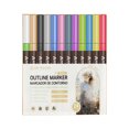 thumbnail image 2 of ViHome School & Office SuppliesDouble Line Outline Markers Marker Pens For Highlighting Pens Painting Glitter Pens For Guest Book 20ml on Clearance!, 2 of 3
