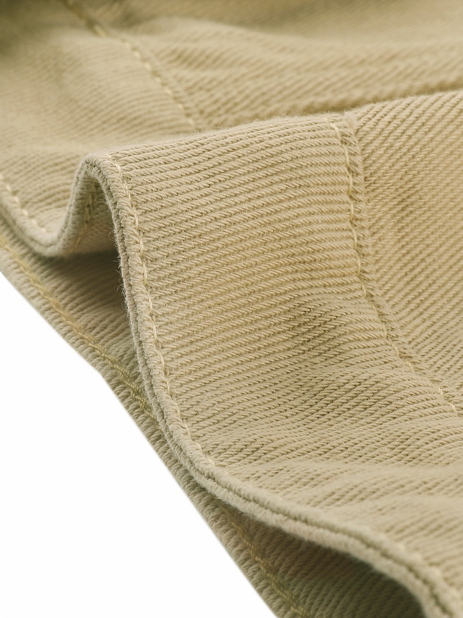 DARING DIVA Women's Denim Sleeveless Flap Pockets Vest Jacket L Light Khaki