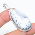 thumbnail image 2 of Natural Dendrite Opal Gemstone 925 Sterling Silver Gift Pendant 2.17", 2 of 2