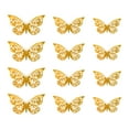 thumbnail image 2 of Anhility 3D Butterfly Wall Decor, 12Pcs Gold Butterfly Decorations for Birthday & Party Celebrations, Removable Stickers, 2 of 6