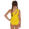 thumbnail image 2 of SEANATIVE Girls Swimwear Set One Piece Swimsuit with Swim Cover Ups Stylish Cut Out Bathing Suit for Vacation Beach Summer Holiday, Size 11-12, Hawaii Hibiscus Frangipani Flower Yellow, 2 of 7