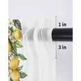 thumbnail image 6 of Yellow Lemon Tier Curtains 24 Inch Length,Sheer Curtains for Bedroom Living Room Window Simple Spring Botanical Fruit Leaves Flower Small Half Window Kitchen Curtains & Drapes 27.5"x24" 2 Panels, 6 of 6