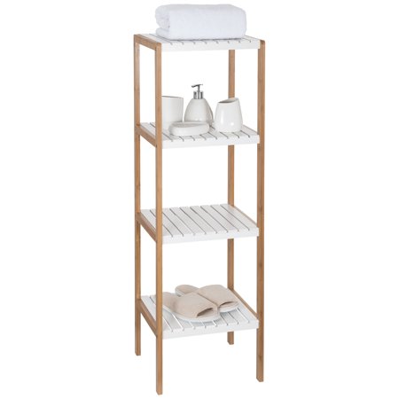 Ollieroo Bamboo Utility Shelves Bathroom Rack Plant Display Stand Ollieroo Bamboo Utility Shelves Bathroom Rack Plant Display Stand Multifunctional Shelving Unit 4 Tier