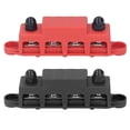 thumbnail image 1 of 2Pcs Bus Bar Terminal Block 48V 250A Heavy Duty Module Power Distribution DC Box 4 Positions M10 for RV Marine Red Black, 1 of 8