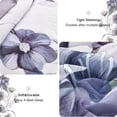 thumbnail image 5 of Dinjoy Floral Comforter Queen 3Pcs Purple Flowers Soft Microfiber Bedding Set Adult(90"x90"), 5 of 7