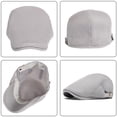 thumbnail image 4 of Minzimin Mens/Wonman Breathable Mesh Summer Hat Adjustable Flat Cap Newsboy Beret Ivy Cap Irish Cabbie Fishing Hats, 4 of 7
