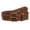 Tan, variant on Full Grain Leather Studded Roller Buckle Belt – 1.5" Wide Snap-On
