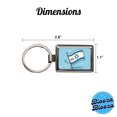 thumbnail image 3 of Kawaii Israel Flag Metal Rectangle Keychain, 3 of 7