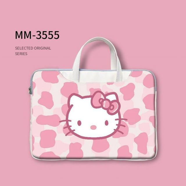 Cartoon Hello Kitty Laptop Bag Shoulder Messenger Notebook Pouch Briefcase Office Travel Business Computer Handbag YJ
