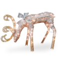 thumbnail image 1 of 28 in. Crystal Feeding Deer with Clear Lights, 1 of 1