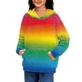 thumbnail image 2 of DISNIMO Rainbow Hoodie Girls 6-7 Pullover Hoodies for Boys Hooded Sweatshirts with Hoodie Sweatshirt for Kids Streetwear Hoodie with Pockets Children Fall Clothes Casual Soft, 2 of 7