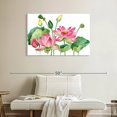 thumbnail image 2 of Elephant Stock Cluster Of Pink Lotus Wall Art - Horizontal Canvas Wall Art - Living Room Wall Decor - Floral And Botanical Canvas - White And Pink Decor - 39" x 26", 2 of 8